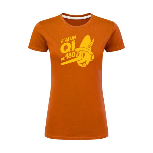 Quotient intellectuel jaune Or |T shirt original femme|SG