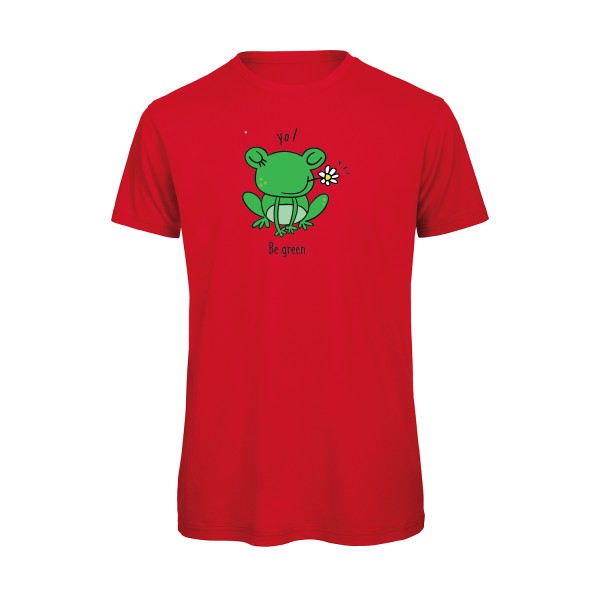 T-shirt humour original Be Green T Shirt couleur Red