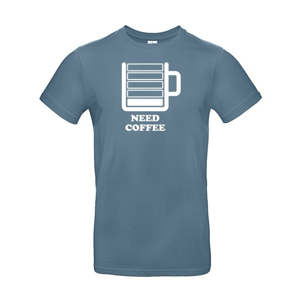 Need Coffee B&C- T-shirt E190|Stone Blue||2XL