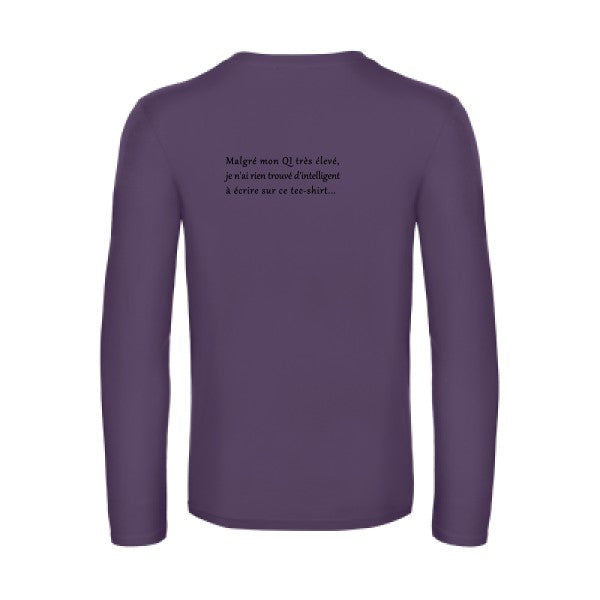 qi - t shirt- manches- longues- original- humour- Urban Purple impression Dos
