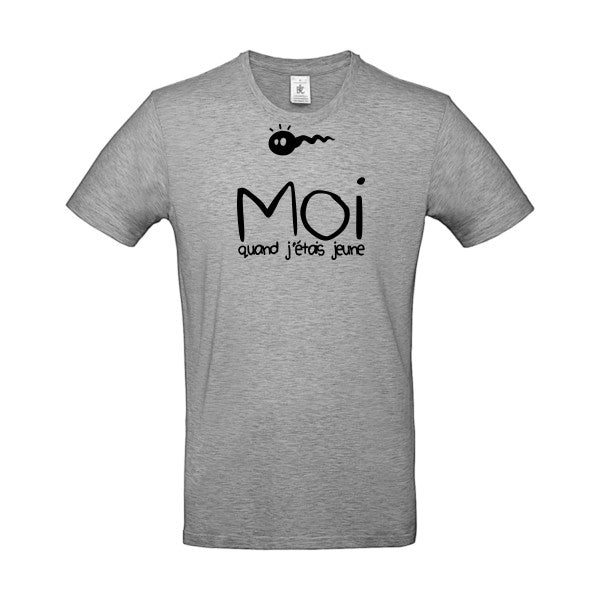 Moi, quand j'étais jeuneFlex noir - E190 T-shirt|Sport Grey||5XL