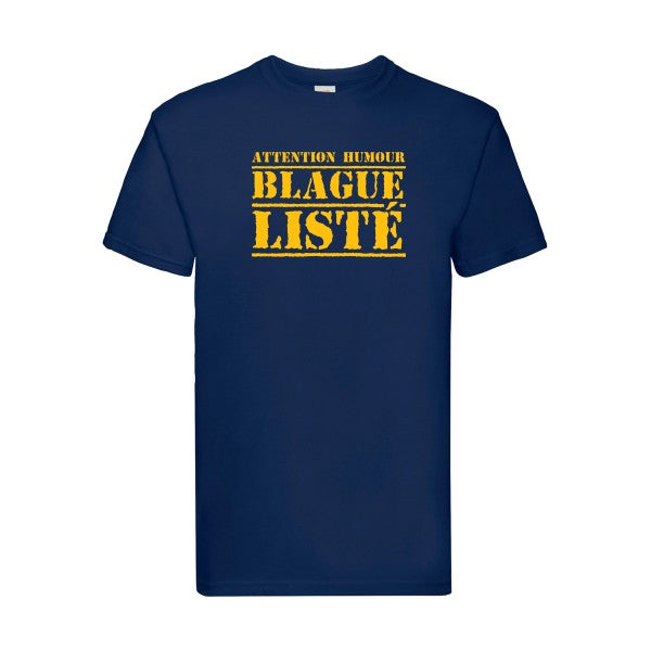 T-shirt|BLAGUE LISTÉ |flex jaune Or| Fruit of the loom 205 g 