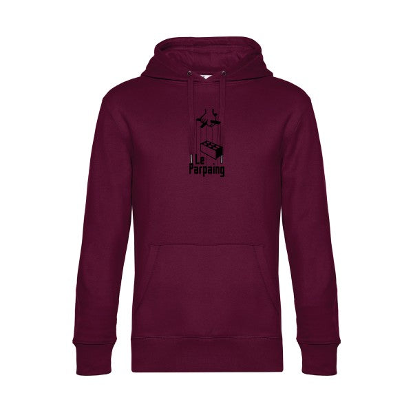 le-parpaing sweat shirt original Burgundy flex Noir impression Face