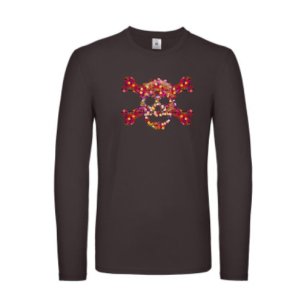 Floral skull B&C - E150 LSL T-shirt manches longues léger