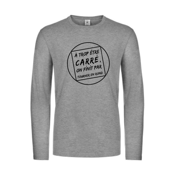 cercle vicieux - t shirt- manches- longues- original- humour- Sport Grey impression Face