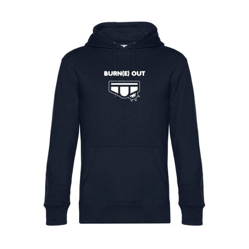 Burn(e)-Out sweat shirt original Navy Blue flex Blanc impression Face