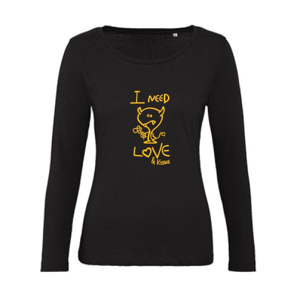 LOVER jaune Or |   T shirt manches longues femme|100% bio