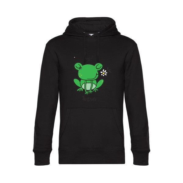 Be-Green-- Sweat à capuche original Black - RueDuTeeshirt
