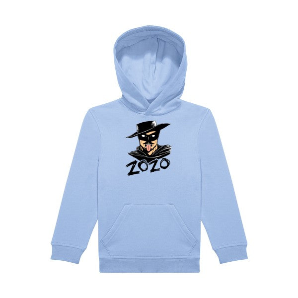 sweat capuche enfant Bleu Ciel Zozo-!