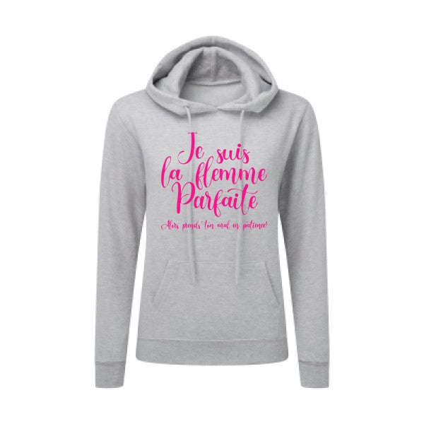 La flemme parfaite Rose Fluo |Sweat original à capuche Femme