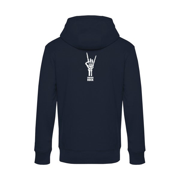 Forever-Rock-!!! sweat shirt original Navy Blue flex Blanc impression Dos
