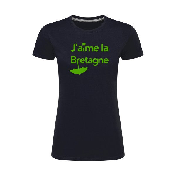 J'aime la Bretagne |Vert pomme |T shirt original femme|SG