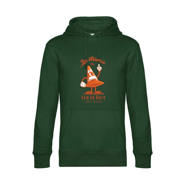Theorie-du-con-de-plot- Sweat à capuche original Bottle Green - RueDuTeeshirt