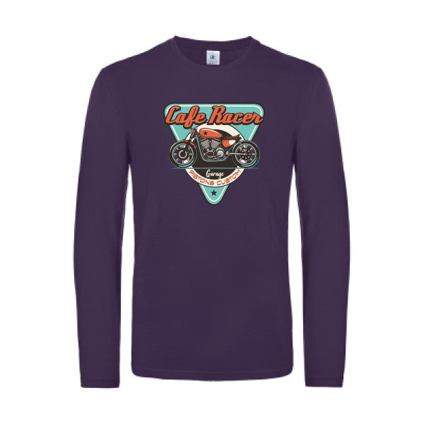 cafe-racer-t-shirt-manches-longues-original-humour -Urban Purple