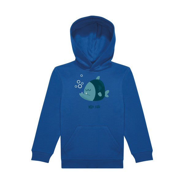 sweat capuche enfant Bleu Royal M-en-fish