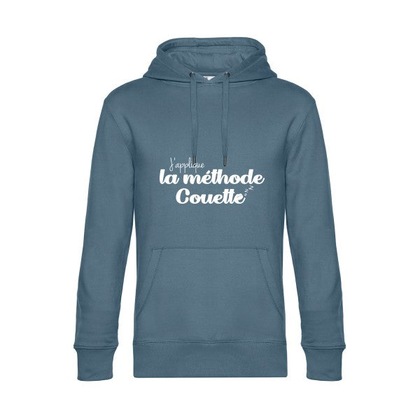La-methode-Couette sweat shirt original nordic blue flex Blanc impression Face
