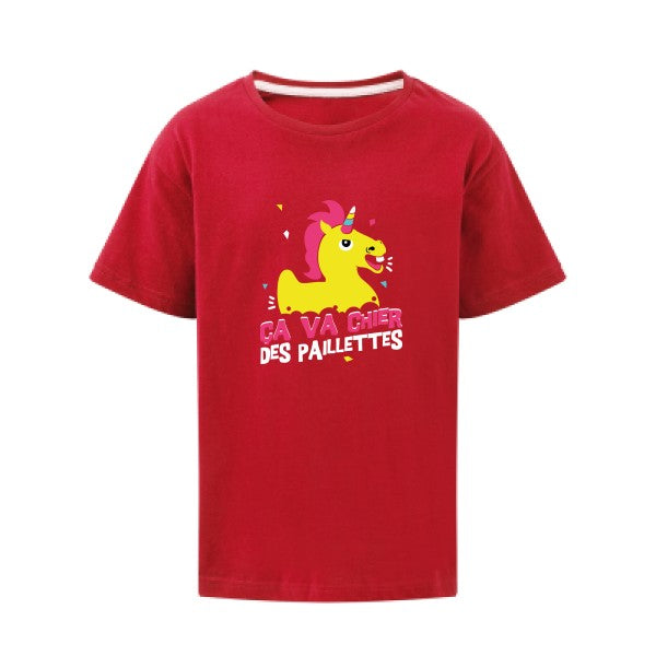 ça va chier des paillettes SG - Kids T-shirt enfant Red Taille 152 (11-12/2XL)