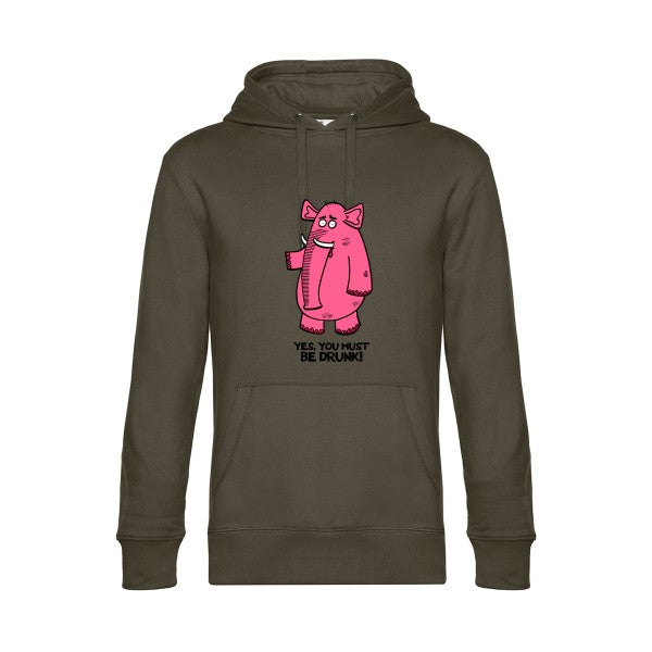 Pink-elephant- Sweat à capuche original Khaki - RueDuTeeshirt