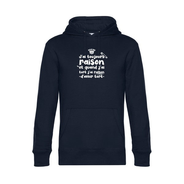 J-ai-toujours-raison sweat shirt original Navy Blue flex Blanc impression Face