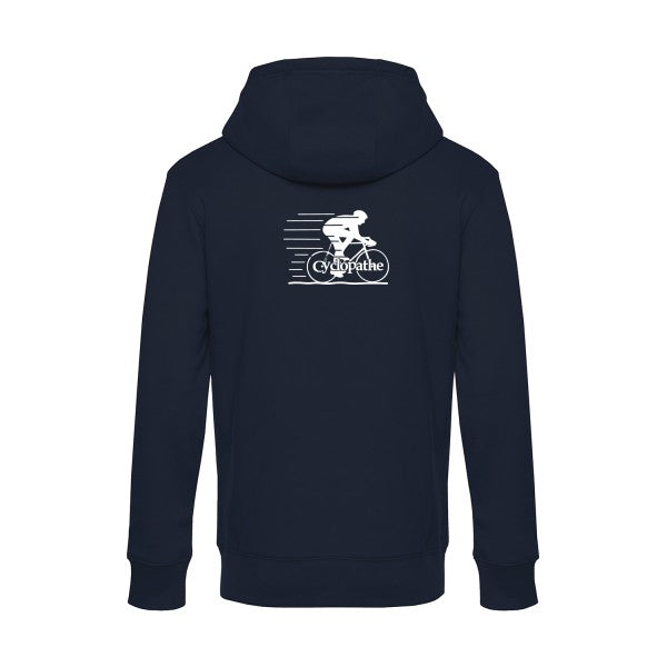 CYCLOPATHE sweat shirt original Navy Blue flex Blanc impression Dos