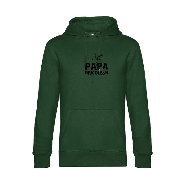 Papa-bricoleur sweat shirt original Bottle Green flex Noir impression Face
