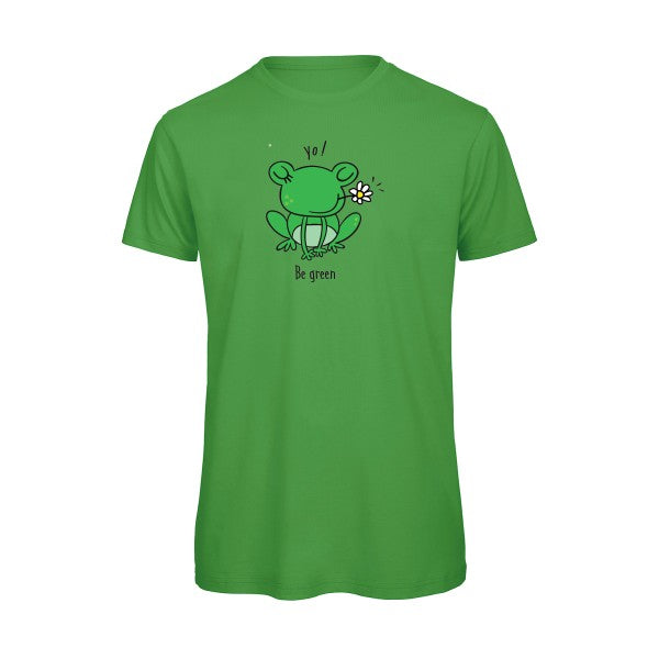 T-shirt humour original Be Green T Shirt couleur Real Green