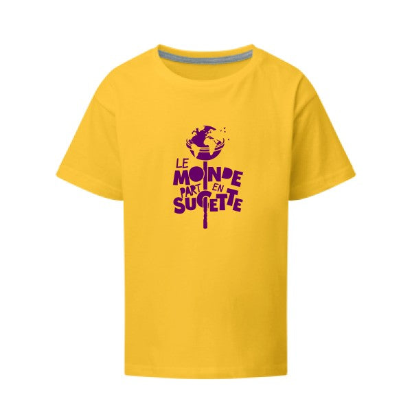 Le Monde part en Sucette Flex Violet SG - Kids T-shirt enfant sunflower Taille 140 (9-10/XL)