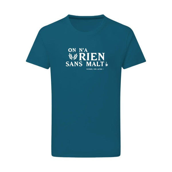 On n'a rien sans malt - Flex Blanc Tshirt original Petrol  2XL