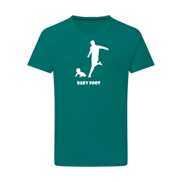 Baby foot Blanc -Flex Blanc sur T-shirt SG  Emerald Green  2XL