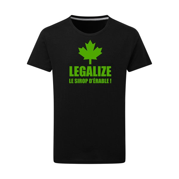 Legalize le sirop d'érable vert pomme -Flex vert pomme sur T-shirt SG  Dark Black  4XL