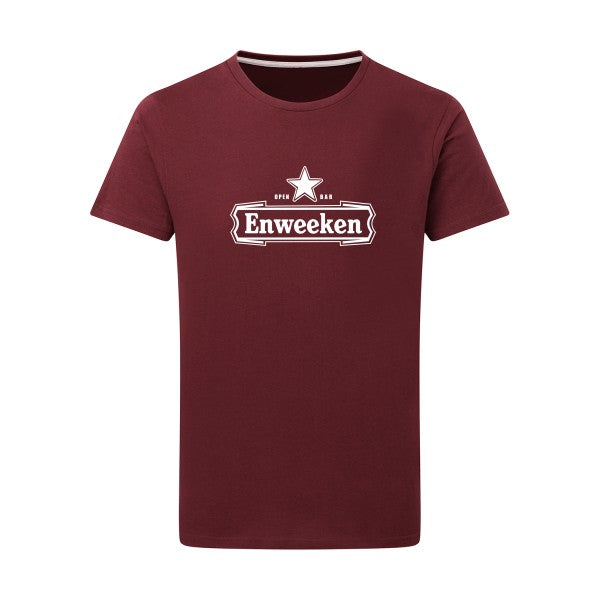 En week end !  Blanc -Flex Blanc sur T-shirt SG  Burgundy  2XL