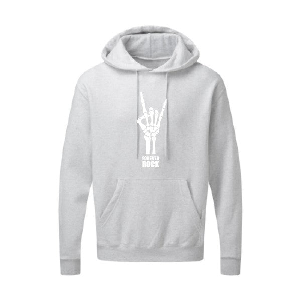 Forever Rock !!|Sweat capuche imprimé|Blanc