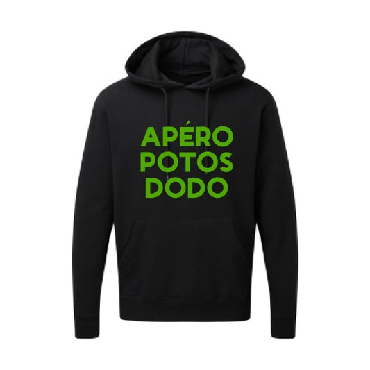 Apéro Potos Dodo  |Sweat  capuche humoristique Vert pomme 