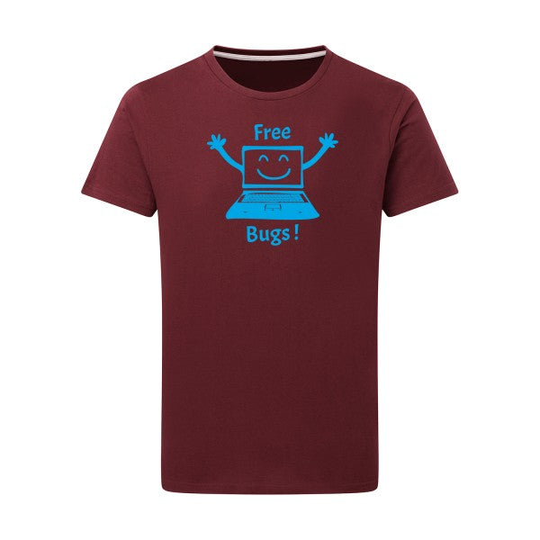 FREE BUGS ! - Flex bleu clair Tshirt original Burgundy  2XL