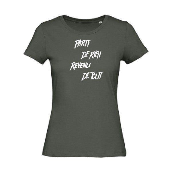 T shirt humour bio femme   femme bio|Parti de rien Blanc 