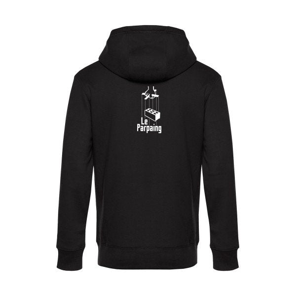 le-parpaing sweat shirt original Black flex Blanc impression Dos