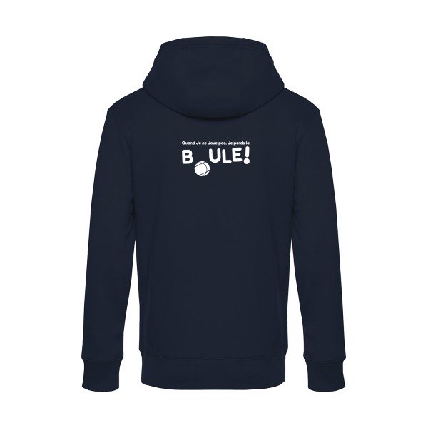 Perdre-la-boule sweat shirt original Navy Blue flex Blanc impression Dos