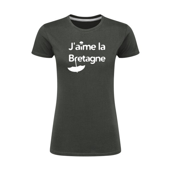 J'aime la Bretagne |Blanc |T shirt original femme|SG