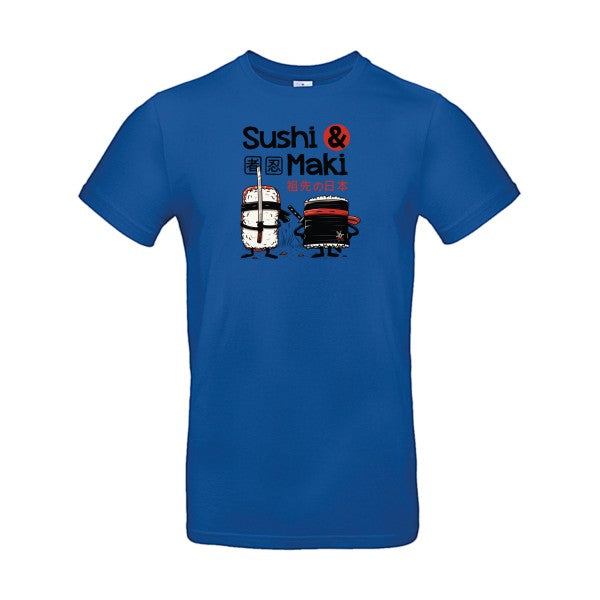 T-shirt humour original Sushi Et Maki T Shirt couleur Royal Blue