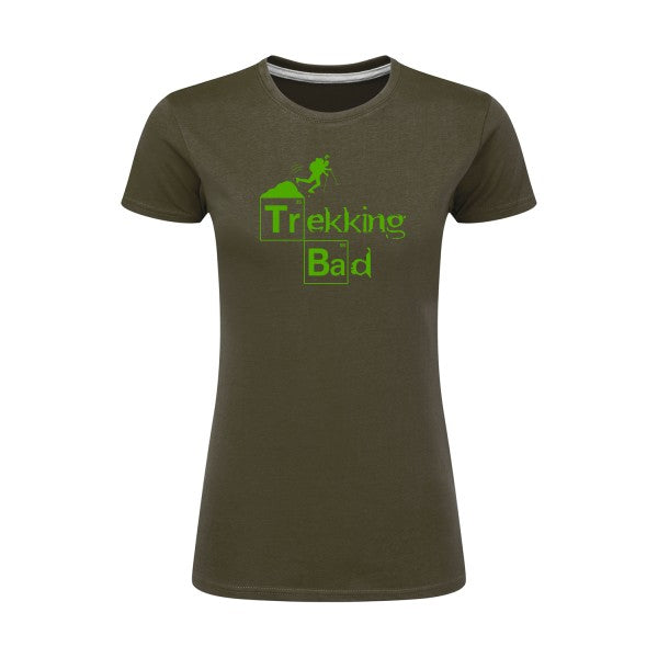 Trekking bad | Vert pomme |T shirt original femme|SG