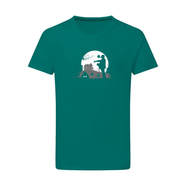 angry hitch -Flex Blanc sur T-shirt SG  Emerald Green  2XL