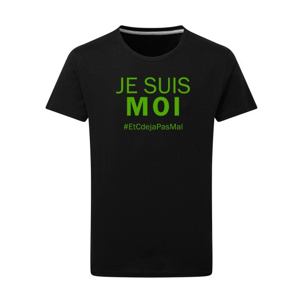 Je suis moi vert pomme -Flex vert pomme sur T-shirt SG  Dark Black  4XL