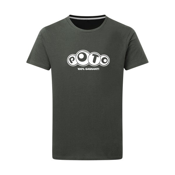 Poto Blanc -Flex Blanc sur T-shirt SG  Charcoal  5XL