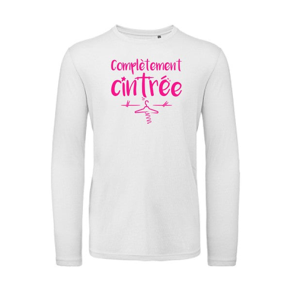 Complètement cintré Rose Fluo |T-shirt bio manches longues