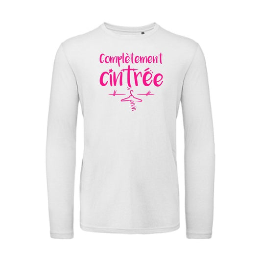 Complètement cintré Rose Fluo |T-shirt bio manches longues