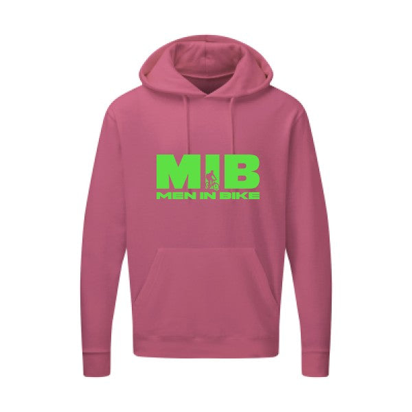 MEN IN BIKE Vert fluo SG - Hooded Sweatshirt Sweat capuche