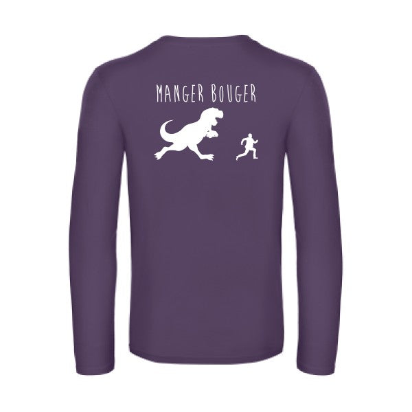 manger bouger - t shirt- manches- longues- original- humour- Urban Purple impression Dos