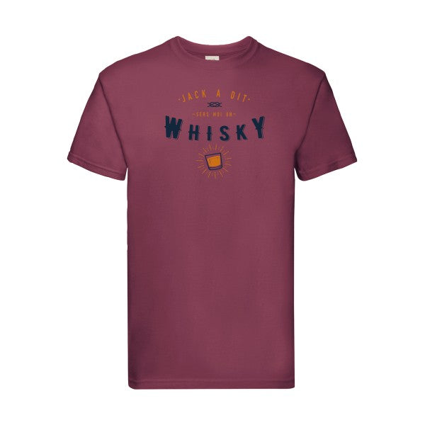 Jack a dit whiskyfun Fruit of the loom 205 g/m² T-shirt/ bordeaux