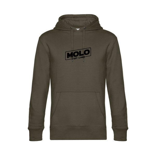 Molo-c-est-lundi sweat shirt original Khaki flex Noir impression Face