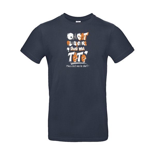 T-shirt humour original C Est Moi Le Chef T Shirt couleur Navy
